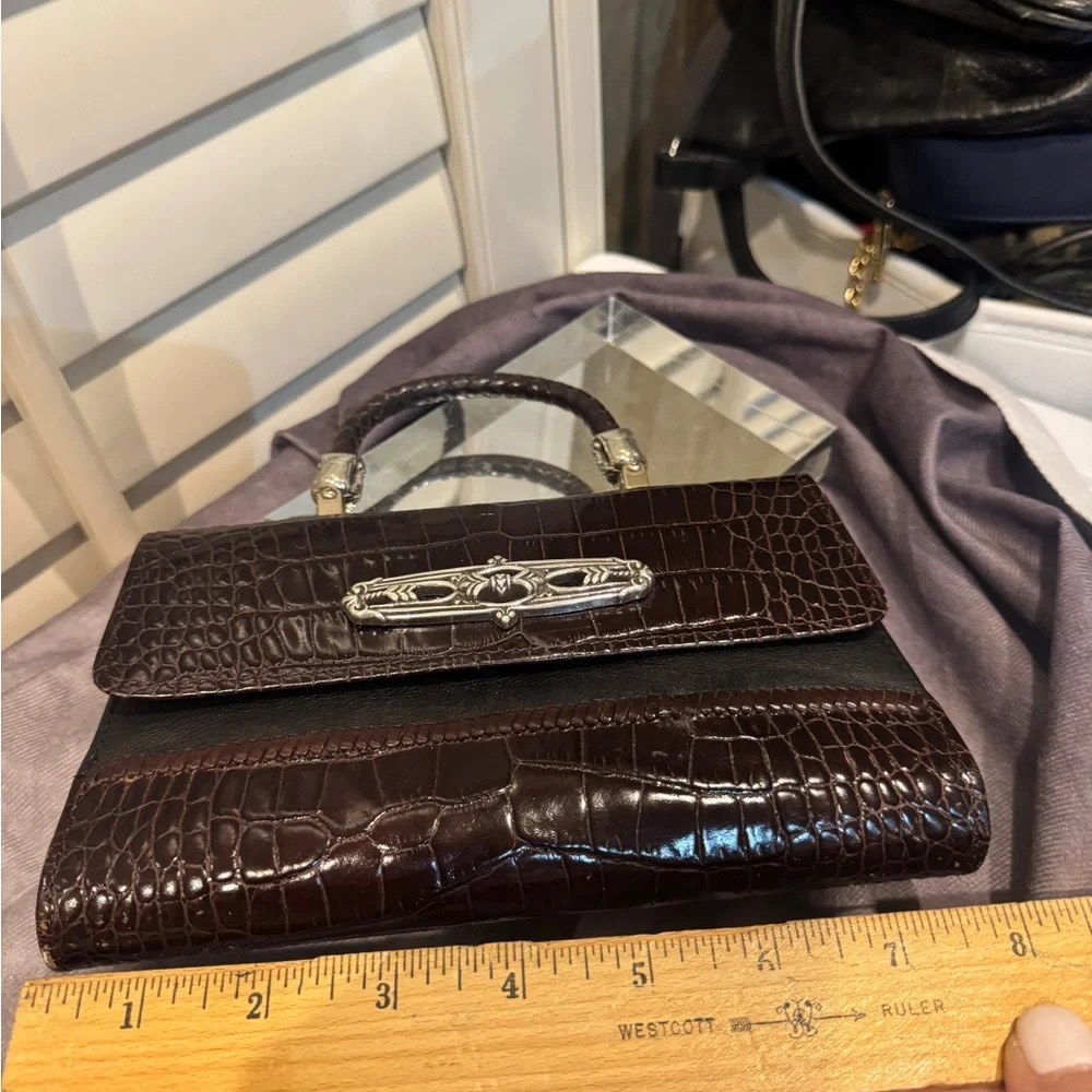 Brighton Elegant‎ Brown Crocodile-Embossed Women's Bag